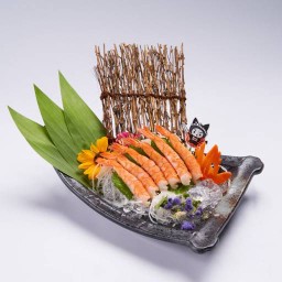 กุ้งต้ม ซาชิมิ 6 ตัว