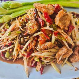 ส้มตำแคปหมู