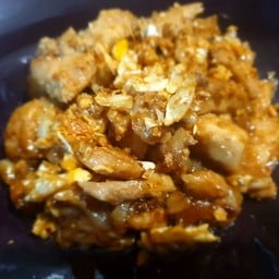 หมูทอดกระเทียมพริกไทย(กับข้าว)