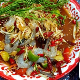 ส้มตำกุ้งสด