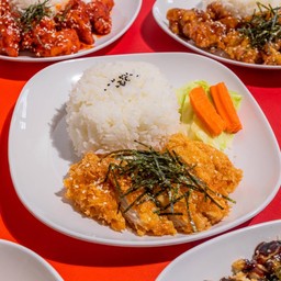 ข้าวไก่กรอบออริจินอล(เลือกซอสต่างๆที่ตัวเลือกเลยงับ)