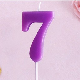 เทียนตัวเลข คละสี  เลข 7
