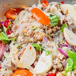 ยำวุ้นเส้นหมูสับ_หมูยอ