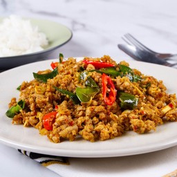 ข้าว+คั่วกลิ้งหมูสับ