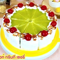 เค้ก HBD ไวท์กรีนทีเชอร์รี่ 2 ปอนด์
