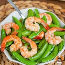 ถั่วลันเตาผัดกุ้ง