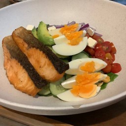Grilled Salmon Cobb Salad
