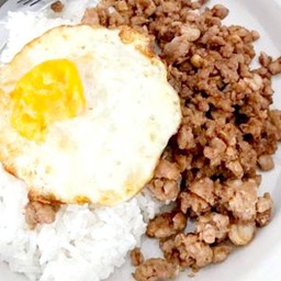 ข้าวหมูสับผัดกะเทียม [โปรเดือด ลดราคาสุดคุ้ม]