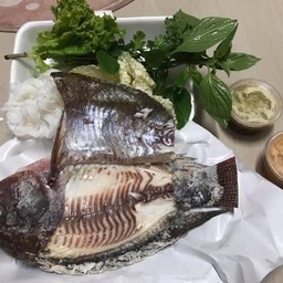 บุษบาปลาเผาอบโอ่ง สามโคก