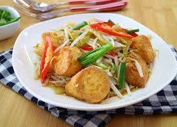 ถั่วงอกผัดเต้าหู้หมูสับ