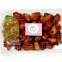 [อร่อยซ่ากับโค้ก] หมู3ชั้น ทอดน้ำปลา (กับข้าว) +  โค้ก ออริจินัล (กระป๋อง) 