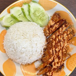 ข้าวไก่ทอดบาบีคิว