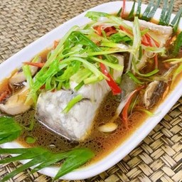 ปลากะพงนึ่งบ๊วย (ชิ้น)