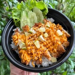 ข้าวไก่กรอบ+ชีส