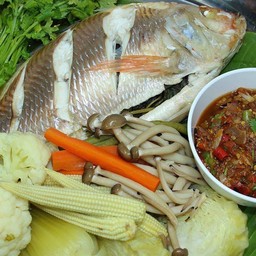 ปลานึ่งจิ้มแจ่ว ( 120)