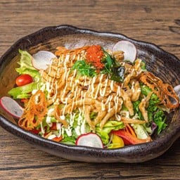 สลัดปลาเงินทอด