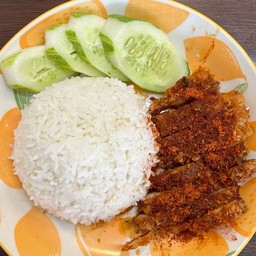 ข้าวไก่ทอดหม่าล่า