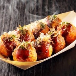 Nok Takoyaki & Fermented Pork Salad in front of 7-Eleven (Khun Phan Market) Khun Phaen Market