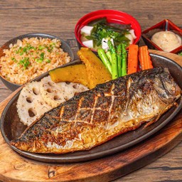 สเต็กปลาซาบะ (เซ็ต