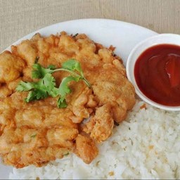 ข้าวไข่เจียวหมูสับ (ไข่ 1 ฟอง )
