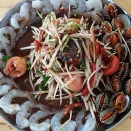 ตำถาดหอยแครงกุ้งสดปูปลาร้า