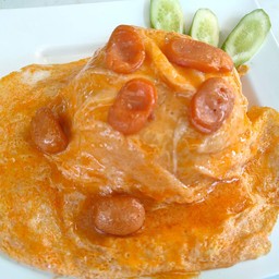 ข้าวหน้าไข่ข้นฮอทดอก