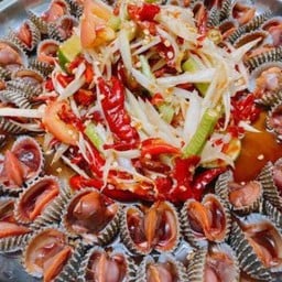 ตำถาดหอยแครงปูปลาร้า