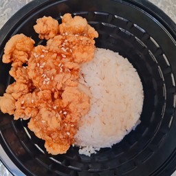 ข้าวหน้าไก่กรอบ(สไปซี่)ซอสเทอริยากิ