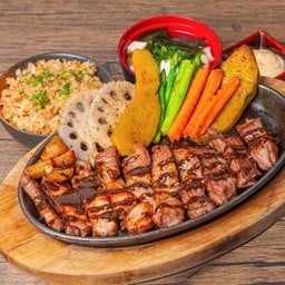 สเต็กหมูพริกไทยดำ (เซ็ต)