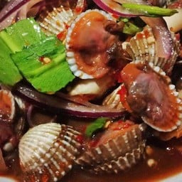 ตำเกาเหลาหอยแครงน้ำปลาร้า