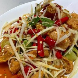 ตำมะละกอ แค๊ปหมู