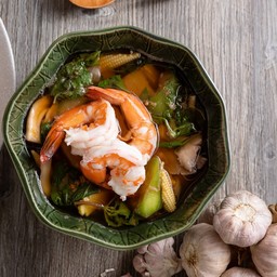 แกงเลียงกุ้งหางแดงปากพนัง