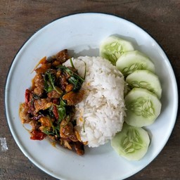 หอยลายผัดพริกเผา