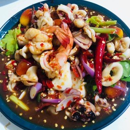 ตำปลาหร้ากุ้งสุก(ทะเล)