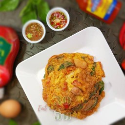 (ไข่ 2 ฟอง +5) ข้าวไข่เจียวทรงเครื่อง