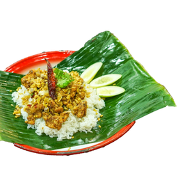 ข้าว อกไก่สับ คั่วพริกเกลือ