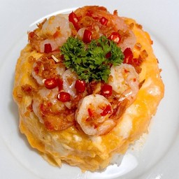 ข้าวไข่ข้นพริกเกลือกุ้ง