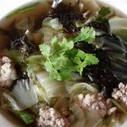 แกงจืด หมูสับ สาหร่ายทะเล