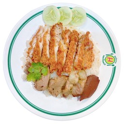 ข้าวมันไก่ทอด+เครื่องใน (ธรรมดา)