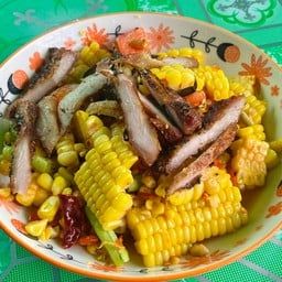 ตำข้าวโพด+คอหมูย่าง