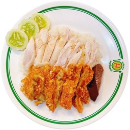 ข้าวมันไก่ต้ม+ทอด (ธรรมดา)
