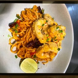 Salted egg yolk pasta