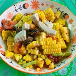 ตำข้าวโพด+หมูยอ