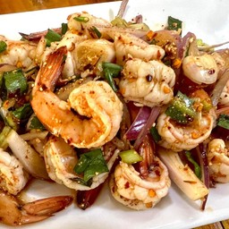 ลาบกุ้งสุก