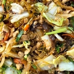 ผัดวุ้นเส้นเห็ดหอม