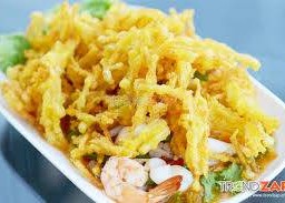 ตำเห็ดเข็มทองทอด