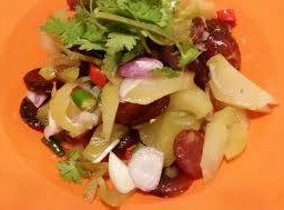 ยำผักกาดดอง+กุนเชียง