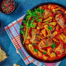 Okra with lamb