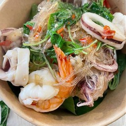 กระเพาะวุ้นเส้นทะเล  ราดข้าว