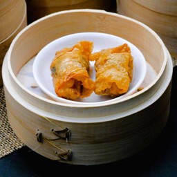 ฟองเต้าหู้ทอด Deep Fried Stuffed Tofu Skin  [ No. 9 ]